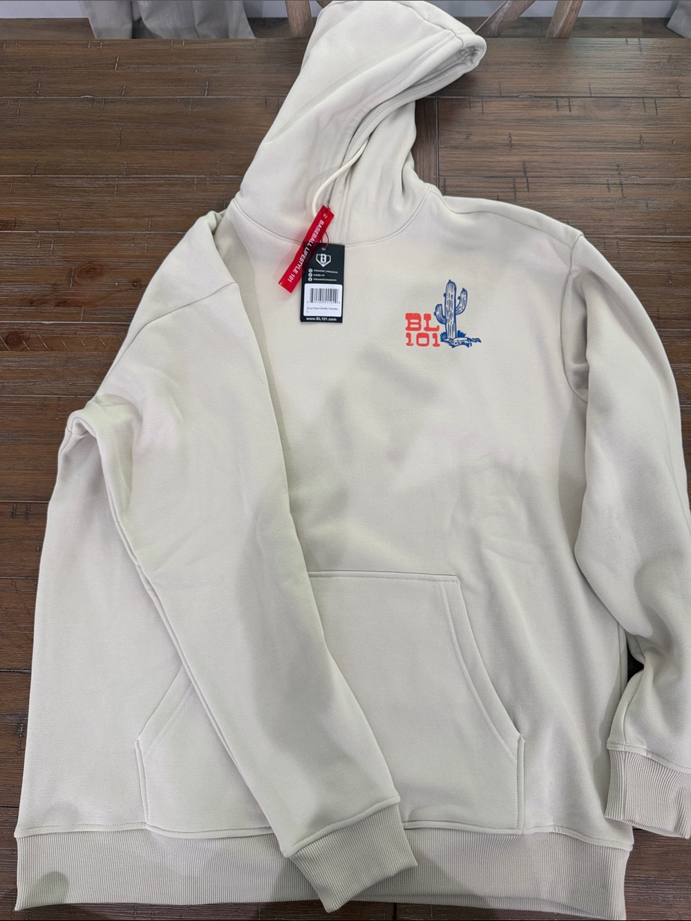 Men's Cream BL 101 Desert Cactus Pullover Hoodie